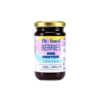 FitnFood uogų užtepėlė su baltymais be pridėtinio cukraus, 240 g