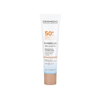 DERMEDIC SUNBRELLA apsauginis veido fluidas su atspalviu SPF 50+ 40ml, 40 ml