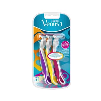 VENUS vienkartiniai skustuvai SIMPLY 3 PLUS, 3 vnt.