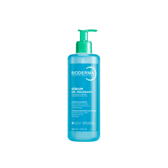 'BIODERMA švelnus gelinis prausiklis riebiai, mišriai odai, SÉBIUM GEL MOUSSANT, 400 ml