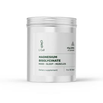 L CELL Magnio Bisglicinatas, milteliai, 45 g