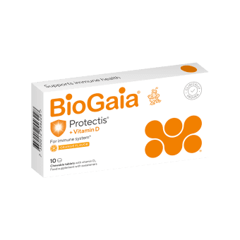 BioGaia Protectis® su vitamin D3, 10 kramtomųjų tablečių