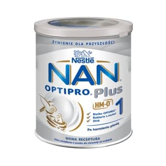 Pieno mišinys NAN OPTIPRO Plus 1, kūdikiams nuo gimimo, 800 g, 800 g+specialus dozavimo šaukštelis