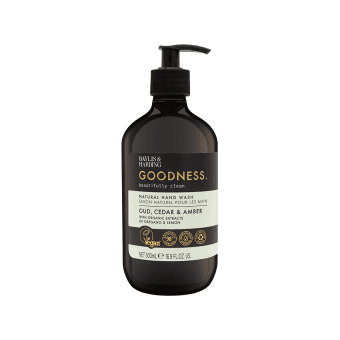 BAYLIS & HARDING natūralus skystas rankų muilas GOODNESS OUD CEDAR & AMBER, 500 ml