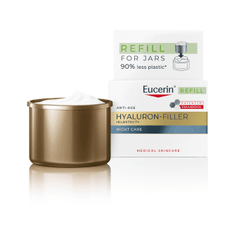 EUCERIN naktinis kremas brandžiai odai HYALURON-FILLER + ELASTICITY, papildymo pakuotė, 50 ml