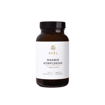 AVEL, MAGNIO KOMPLEKSAS 7 magnio formos, 120 kapsulių