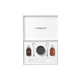 COLLAGENINA stangrinantis intensyvios veido odos priežiūros kurso rinkinys su 6 kolagenais, 2 lygis, 2 x 30 ml, 1 x 50 ml, 1 vnt.