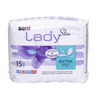 SENI LADY įklotai nelaikantiems šlapimo SLIM EXTRA, 15 vnt.