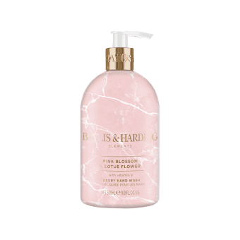 BAYLIS & HARDING skystas rankų muilas ELEMENTS PINK BLOSSOM & LOTUS FLOWER, 500 ml