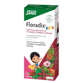 FLORADIX skystosios geležies formulė vaikams nuo 3 m., 250 ml+matavimo indelis