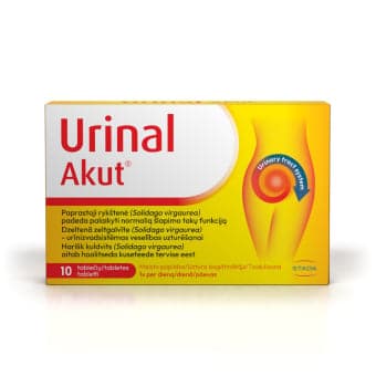 URINAL AKUT (spanguolės ir rykštenė šlapimo sistemai), 10 tablečių