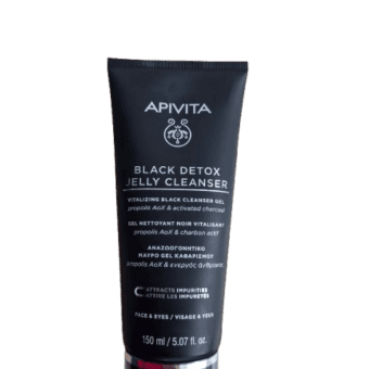 APIVITA gelinis veido prausiklis BLACK, 150 ml