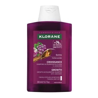 KLORANE šampūnas GROWTH su chininu, 200 ml