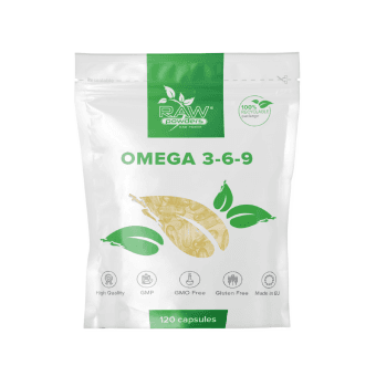 RAW POWDERS OMEGA 3-6-9, 120 minkštų kapsulių