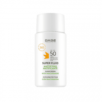 BABĒ  apsauginė veido emulsija SUPER FLUID MATTIFYING, SPF 50, 50 ml