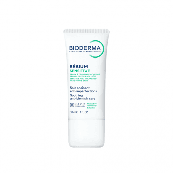 BIODERMA raminantis kremas į spuogus linkusiai jautriai ir susilpnėjusiai odai, Sébium Sensitive, 30 ml