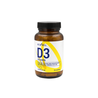 FITNWELL Vitamin D3 2000 IU, 90 kapsulių
