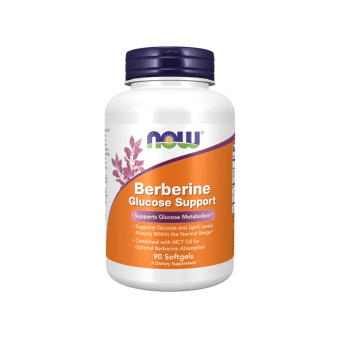 NOW Berberine Glucose Support, 90 minkštų kapsulių