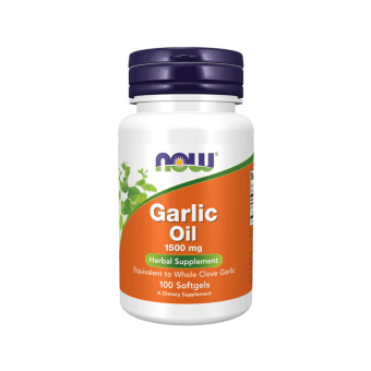 NOW Garlic Oil 1500 mg, 100 minkštų kapsulių