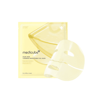 MEDICUBE veido kaukė KOJIC ACID TURMERIC BRIGHTENING GEL MASK, 1 vnt.