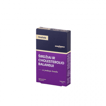 INOLAB ŠIRDŽIAI IR CHOLESTEROLIO BALANSUI, 30 kapsulių
