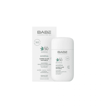BABÉ mineralinis apsauginis veido fluidas nuo saulės MINERAL SUPER FLUID SPF50,, 50 ml