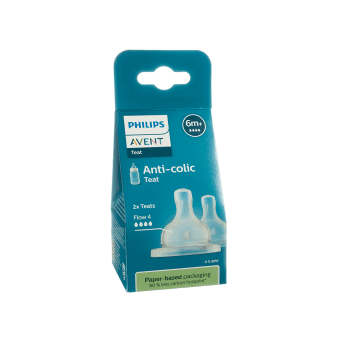 PHILIPS AVENT silikoninis žindukas ANTI-COLIC (SCY764/02), greita tėkmė, (4), nuo 6 mėn., 2 vnt.