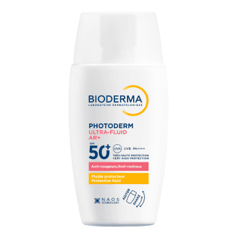 BIODERMA apsauginis fluidas nuo saulės raustančiai odai PHOTODERM ULTRA-FLUID AR+ SPF50+, 40 ml