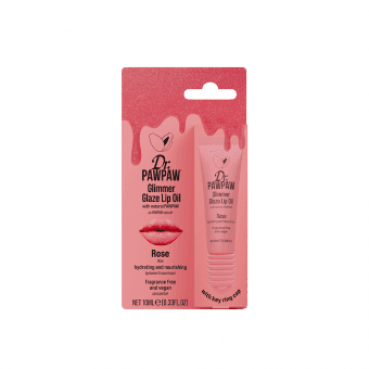 Dr.PAWPAW lūpų aliejus GLIMMER GLAZE ROSE, 10ml, 10 ml