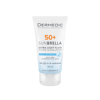 DERMEDIC fluidas riebiai ir mišriai veido odai SUNBRELLA ULTRA-LIGHT, SPF 50+, 40 ml