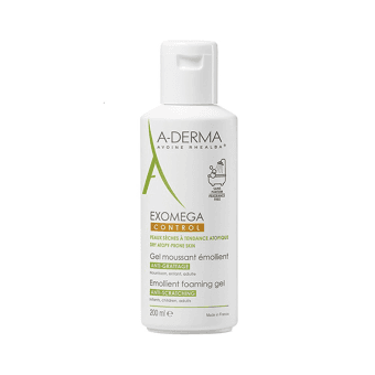 A-DERMA prausiamasis gelis-emolientas sausai, atopinei veido bei kūno odai EXOMEGA CONTROL, 200 ml