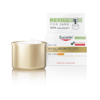 EUCERIN dieninis kremas brandžiai odai HYALURON-FILLER + ELASTICITY SPF 30, papildymo pakuotė, 50 ml