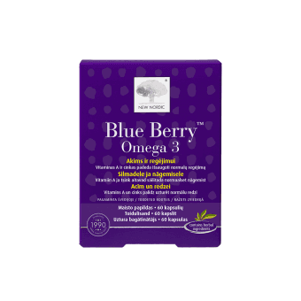 BLUE BERRY OMEGA 3, 60 kapsulių
