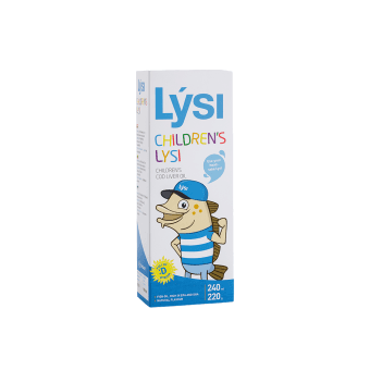 LYSI CHILDRENS, žuvų taukai vaikams, natūralaus skonio, 240 ml