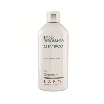 LABO SEBORRHEA  šampūnas seborėjos pažeistiems plaukams ir galvos odai su 3 hialurono rūgštimis vyrams, 200 ml