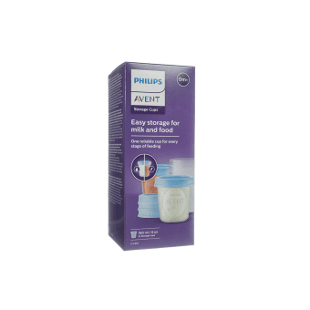 PHILIPS AVENT VIA indeliai morinos pienui ir maisteliui laikyti su dangteliais 180 ml, SCF619/05, 5 vnt., 180 ml