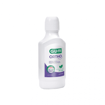 SUNSTAR GUM burnos skalavimo skystis nešiojantiems ortodontinius prietaisus ORTHO, nuo 6 m., 300 ml
