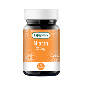 LIFEPLAN NIACINAS 250 mg, 90 tablečių