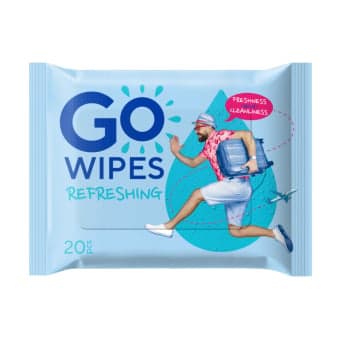 GOWIPES, Drėgnos servetėlės Refreshing, 20 vnt.