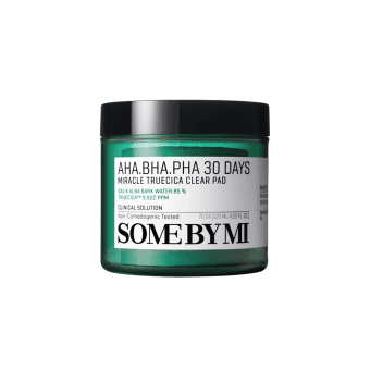 SOME BY MI, šveičiantys diskeliai su rūgštimis, AHA BHA PHA 30 Days Miracle Truecica, 70vnt., 125 ml