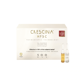 CRESCINA ampulių kompleksas vyrams TRANSDERMIC COMPLETE TREATMENT 500, 40 ampulių, 40 Ampulės