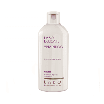 LABO DELICATE šampūnas moterims  su 3 hialurono rūgštimis jautriai galvos odai ir plaukams, 200 ml