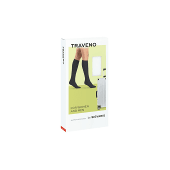 TRAVENO BY SIGVARIS kojinės nuo venų ligų, juoda spalva, 5 dydis (44–45 batų dydžiui), 1 pora