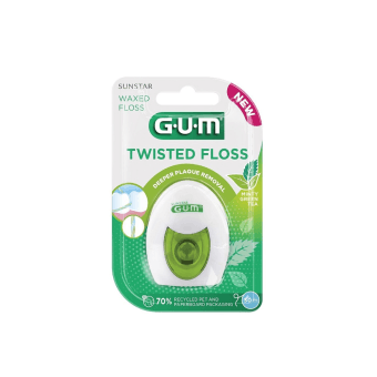 G.U.M.,TWISTED FLOSS,siūlas tarpdančiams, pintas, 30m, 30 m