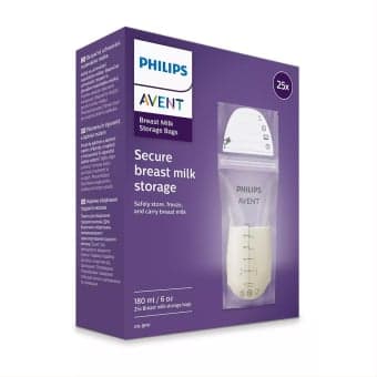 PHILIPS AVENT maišeliai motinos pienui laikyti 180 ml, SCF603/25, 25 vnt., 180 ml