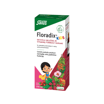 FLORADIX skystosios geležies formulė vaikams nuo 3 m., 250 ml+matavimo indelis