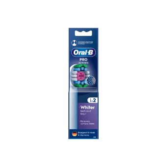 ORAL-B elektrinio dantų šepetėlio galvutės 3D WHITE PRO, 2 vnt.