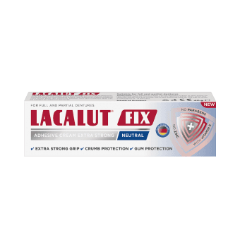 LACALUT ypač stiprus fiksuojamasis kremas FIX , neutralaus skonio, 40 g