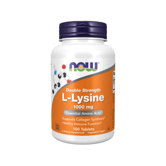 NOW L-Lysine 1000 mg, 100 dengtų tablečių