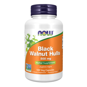 Black Walnut Hulls 500mg, 100 kapsulių